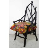 Antique stick armchair