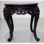 Ornately carved Chinese centre table