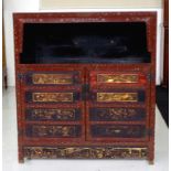 Eastern red lacquered cabinet
