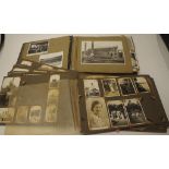 Two vintage photograph albums