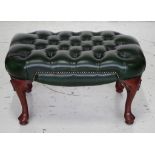 Moran deep buttoned leather ottoman