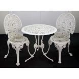 Aluminium outdoor table & 2 chairs set