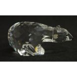Swarovski crystal polar bear figurine