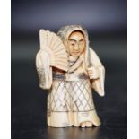 Japanese carved ivory Nodding Figure netsuke