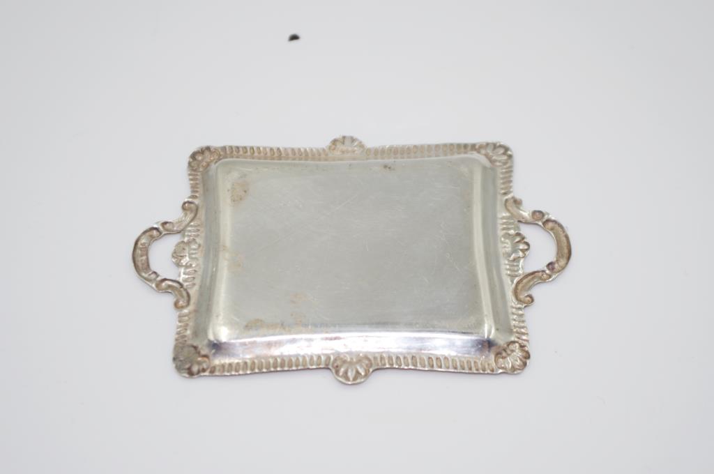 Sterling silver miniature dolls house serving tray - Image 3 of 4