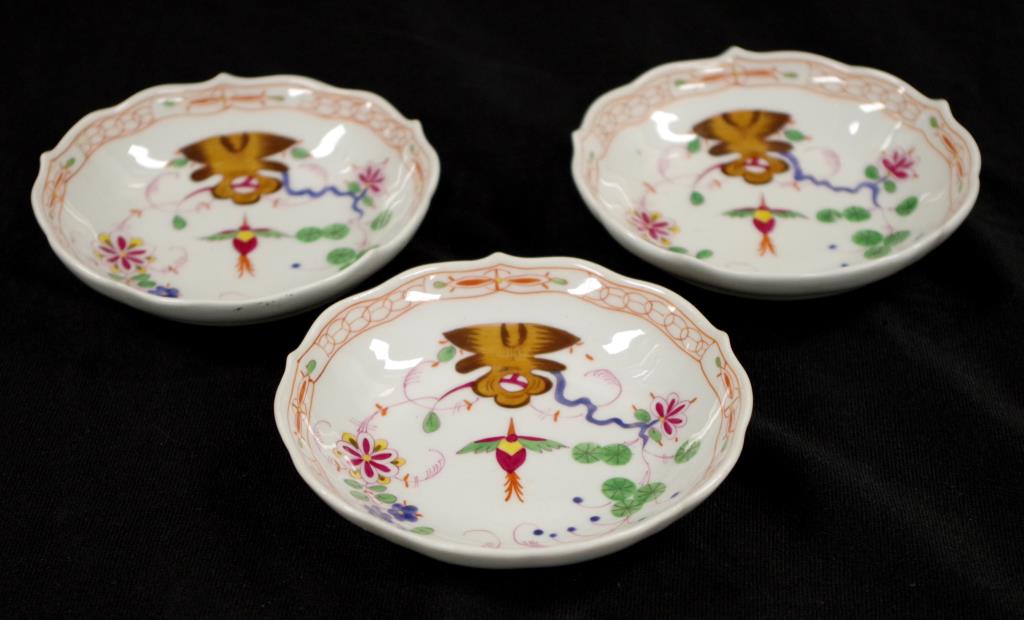 Three hand painted Meissen dishes - Image 2 of 2