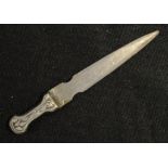 Antique Russian silver & niello miniature dagger