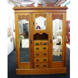 Edwardian pine wardrobe