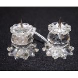 Pair of Swarovski crystal candlesticks