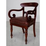 Mahogany carver armchair