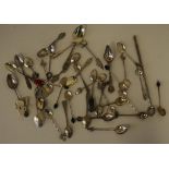 Collection of silver souvenir spoons