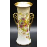Royal Doulton blush ivory twin handle vase