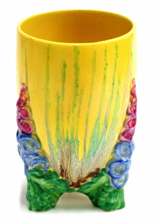 Clarice Cliff 'My Garden' tri-footed vase - Image 2 of 5