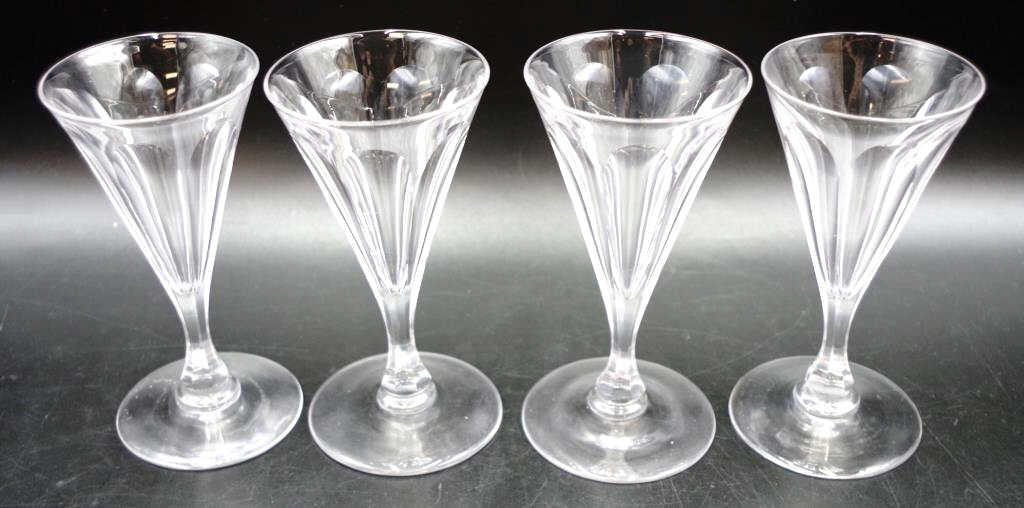 Set four Georgian style fluted glasses - Image 2 of 2