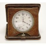 Vintage leather cased travelling watch
