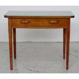 Vintage European walnut side table