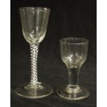 Georgian air twist stemmed wine glass