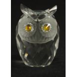 Swarovski crystal owl figurine