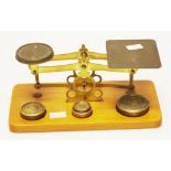 Set of vintage brass postage scales