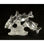 Swarovski crystal three fish figurine