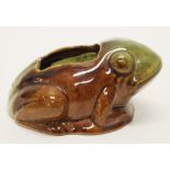 Art Nouveau Finland ceramic frog form vase