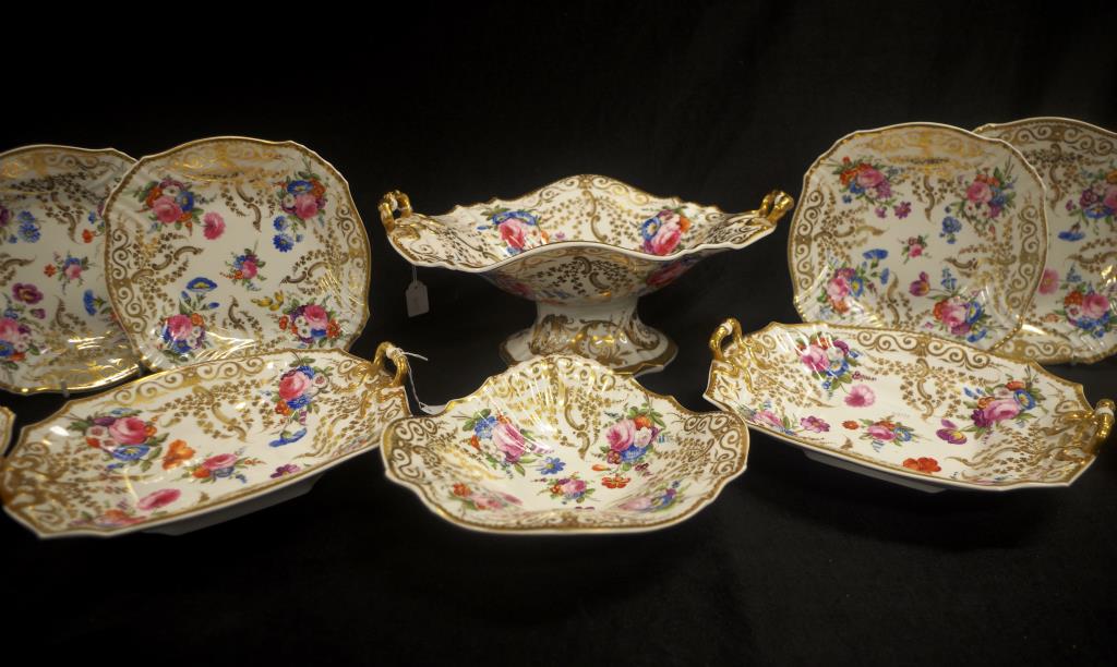 Good elaborate 19th C Dessert service - Image 4 of 8