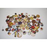 Box of various vintage badges & medallions