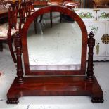 Large 19th century mahogany table top mirror