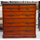 Late Victorian mahogany chest of drawers