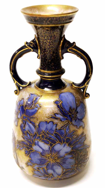 Antique Doulton Burslem Flow Blue vase - Image 2 of 4