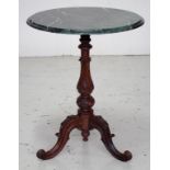 Marble top tripod table