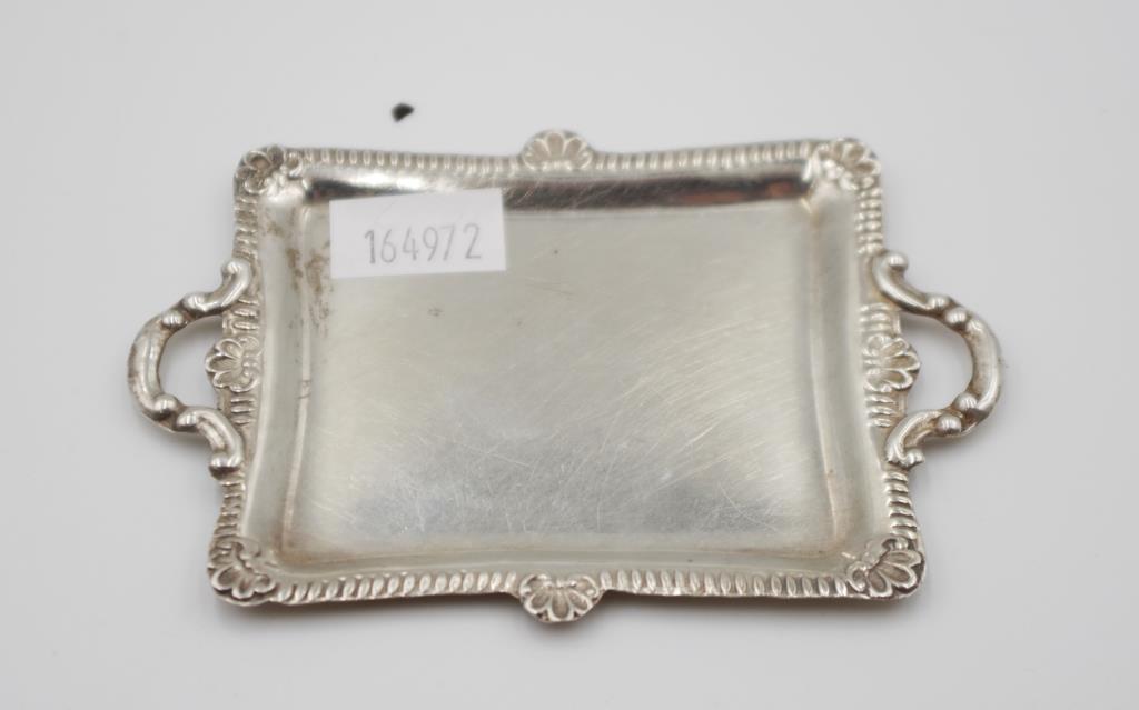 Sterling silver miniature dolls house serving tray - Image 4 of 4