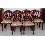 Set of 10 Admiralty back mahogany chairs