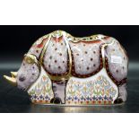 Royal Crown Derby Black Rhino paperweight