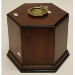 GIII mahogany octagonal tea caddy