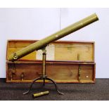 19th Century brass telescope by E.G.Wood, London