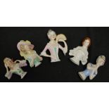 Five various half dolls including German