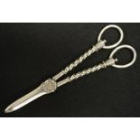 Victorian sterling silver grape scissors