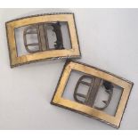 Pair of Victorian gilded metal buckles