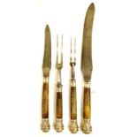 Vintage four piece carving set