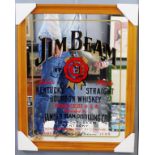 Framed 'Jim Beam' decorative mirror