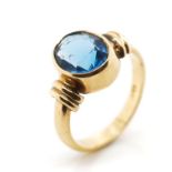 Topaz and yellow gold ring