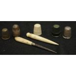 Collection of various sewing implements