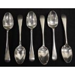 Set six Victorian sterling silver coffee spoons