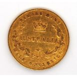 Australian Gold Half Sovereign 1866 Sydney Mint