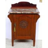 Marble top bedside cabinet / washstand