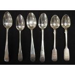 Pair Victorian sterling silver teaspoons