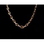 Two tone 18ct gold chain necklace