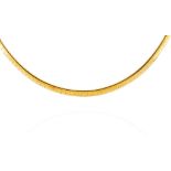 18ct yellow gold omega chain necklace