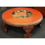 Chinese lacquer circular coffee table
